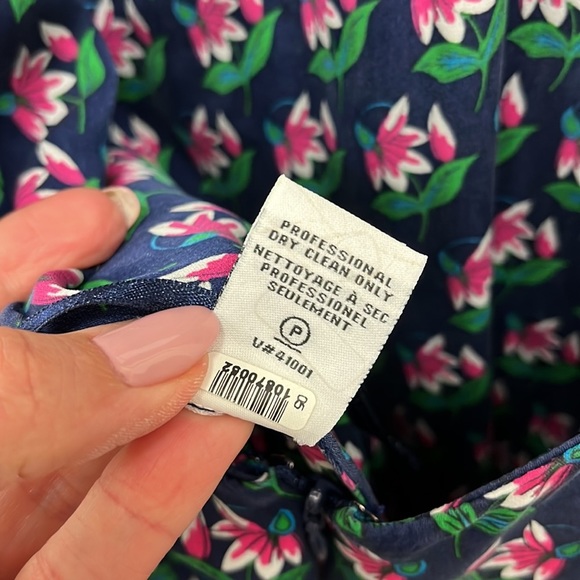 DVF Leyland Zen Floral Halter Dress in Midnight S Silk - Picture 9 of 9